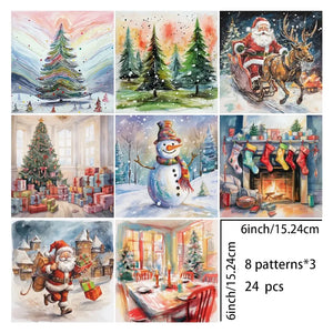 Bloc Papier Scrapbook Thème Hiver