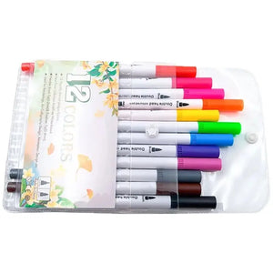 Crayon Feutre Double Pointe 12 couleurs
