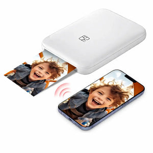Mini imprimante de poche imprimant une photo adhésive depuis un smartphone