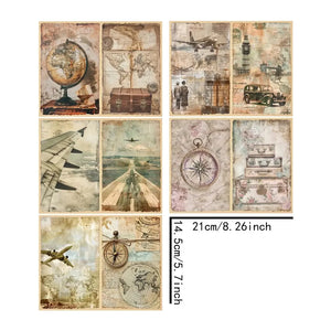 Papier Scrapbook Carte du Monde