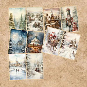 Papier Scrapbook Esprit Hiver