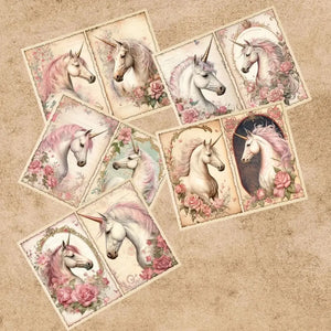 Papier Scrapbook Licorne