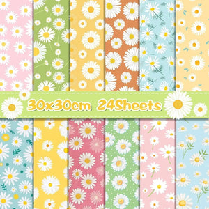 Papier Scrapbook Marguerites