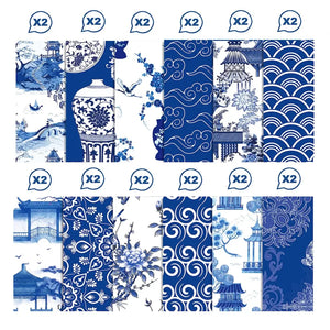 Papier Scrapbook Porcelaine