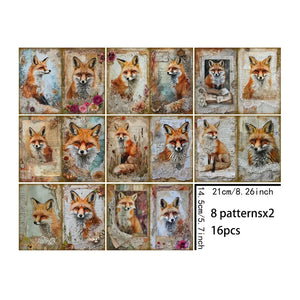 Papier Scrapbook Renard