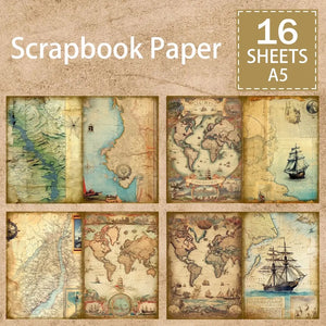 Papier Scrapbooking Mappemonde
