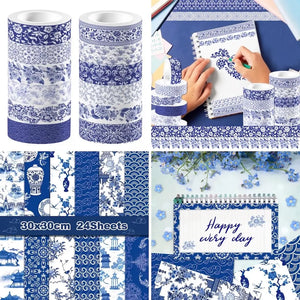 Papier Scrapbooking Porcelaine