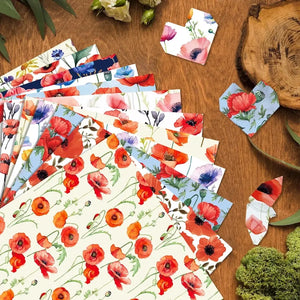 Papier de Scrapbooking Coquelicots