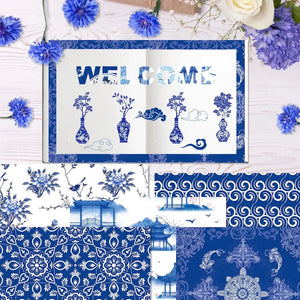 Papier de Scrapbook Porcelaine