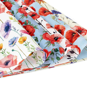 Papier de Scrapbooking Coquelicots