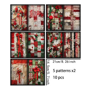 Papier de Scrapbooking Rouge Hiver