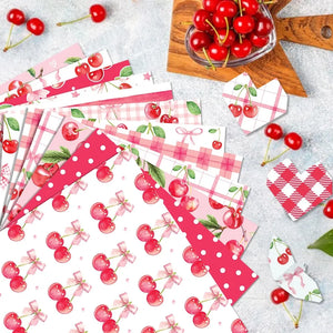 Papier pour Scrapbooking Cerises