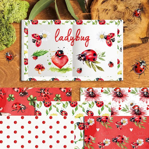 Papier pour Scrapbooking Coccinelle