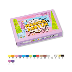 Set de feutres mine pinceau palette 60 teintes numérotées