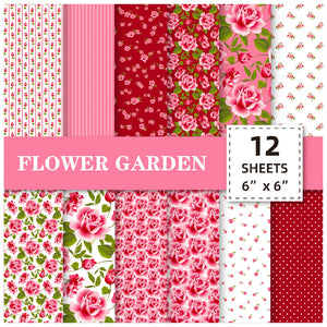 Assortiment Papier Scrapbooking Floral