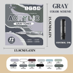 Feutre Pinceau Professionnel Gris