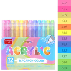 Marqueurs acryliques palette pastel et tons chair