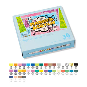 Palette complète de feutres pinceau tons chauds et froids
