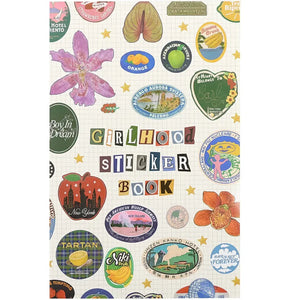 Couverture livre stickers scrapbooking esprit ado : badges rétro mode et hôtels imaginaires des années 2000
