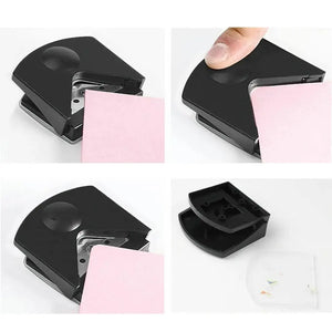 Angle arrondi R4 découpé à la perforatrice de coin