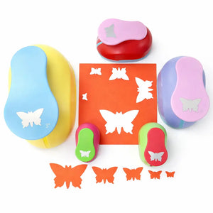 Perforatrices forme papillon de plusieurs tailles avec papillons découpés
