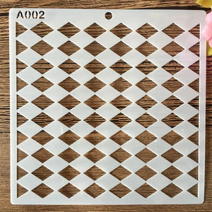 Pochoir trame de losanges en damier pour fond de page graphique