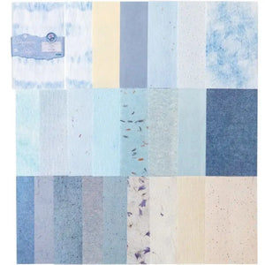 Bloc Feuilles Scrapbooking Bleu