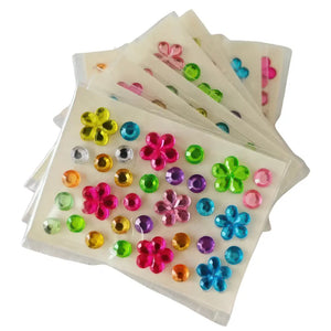 Stickers 3D scrapbooking, lot de 10 fleurs en volume
