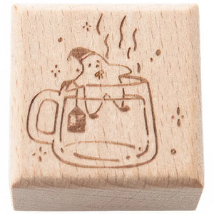 Tampon scrapbooking Endroit Magique, tasse magique en bois