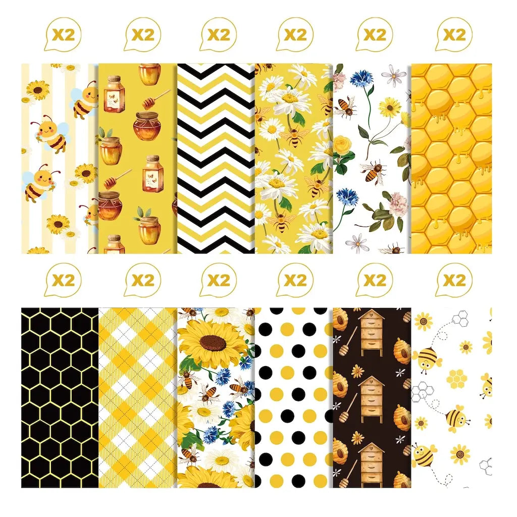 Feuille Scrapbooking Abeilles