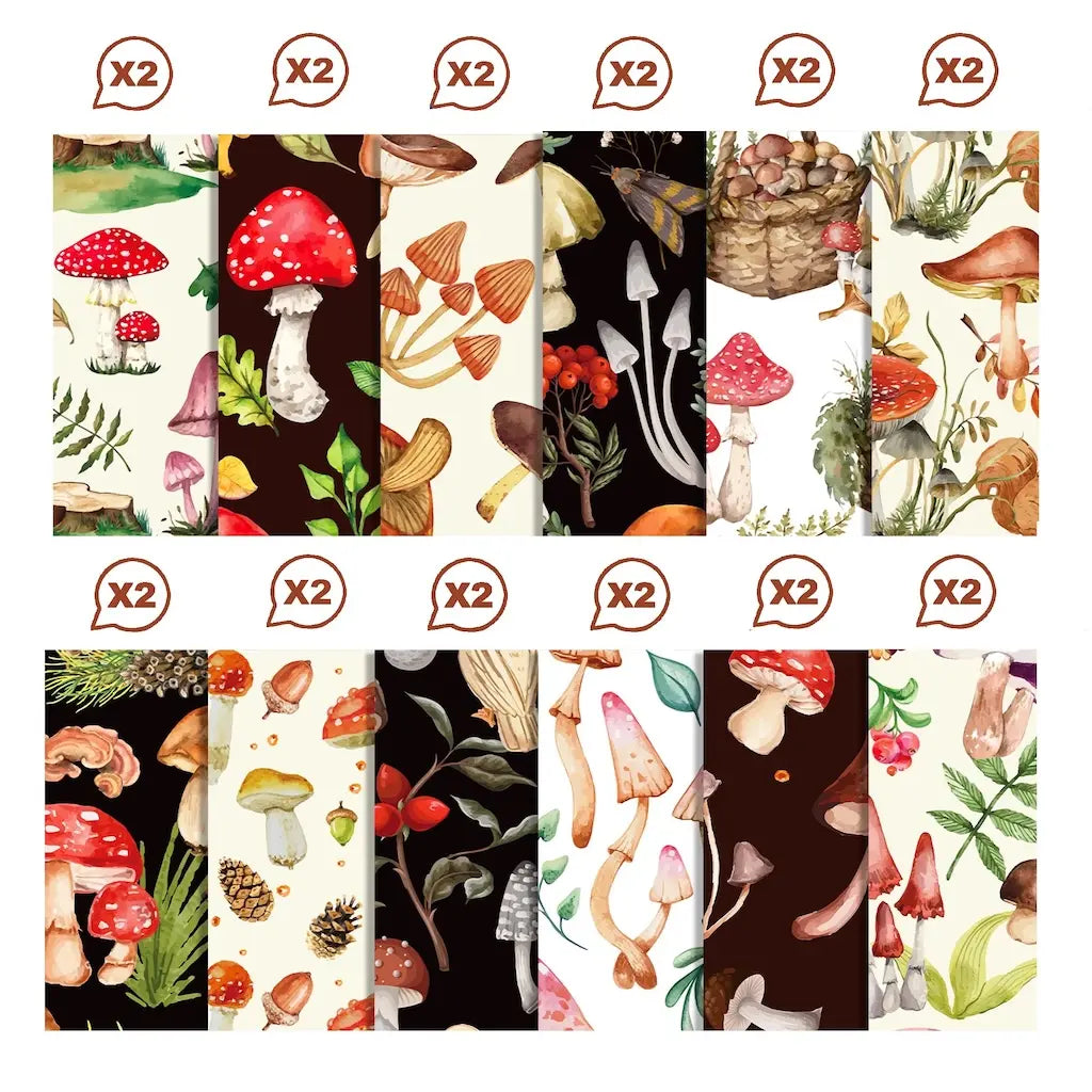 Feuille Scrapbooking Champignon