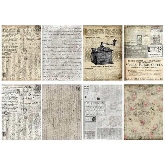Papier de Riz Scrapbooking Ecritures