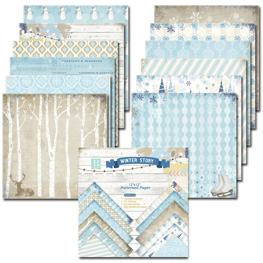 Papier Scrapbook Hiver