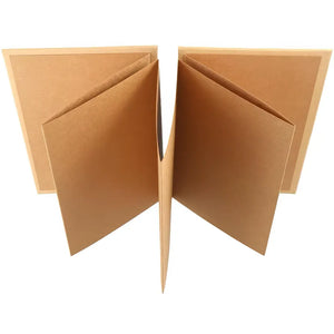 Album Accordéon Scrapbooking en Papier Kraft Marron