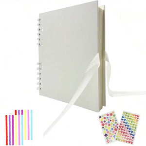 Album Photo Kit Scrapbooking de Couleur Blanche