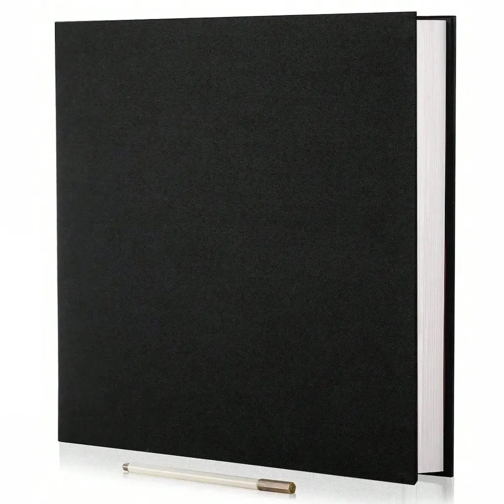 Album Photo Scrapbooking avec couverture en lin noire