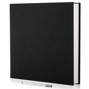 Album Photo Scrapbooking avec couverture en lin noire