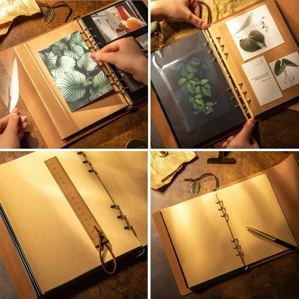 Album Photo pour Scrapbooking avec Papier Kraft et Feuilles Protectrices