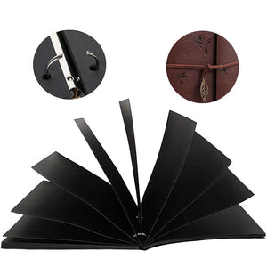 Album de Mariage Scrapbooking Feuilles Noires