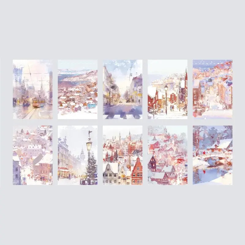 Papier Scrapbooking Thème Voyage Hiver
