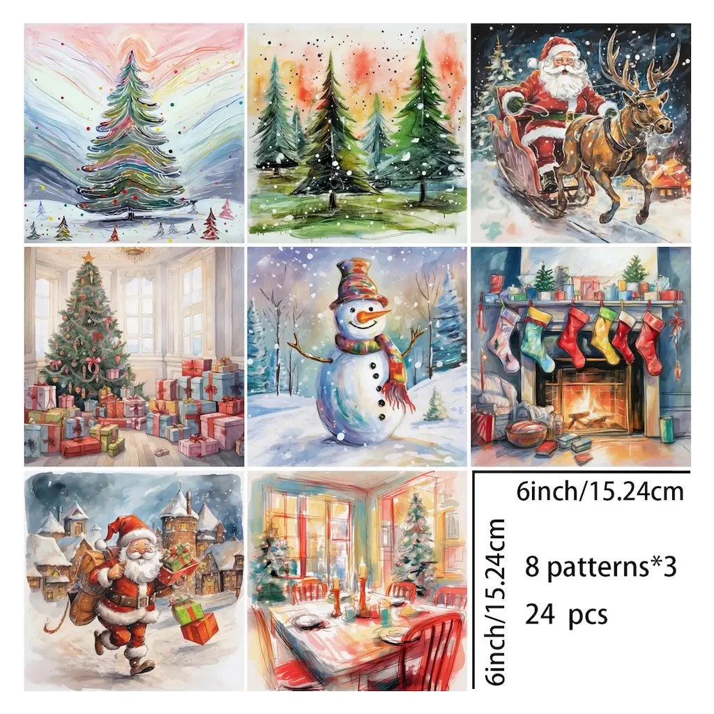 Bloc Papier Scrapbook Thème Hiver