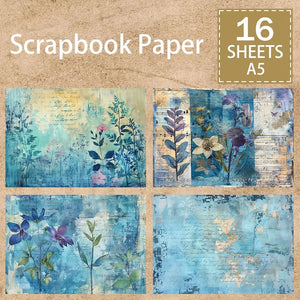 Feuille Scrapbooking Bleu