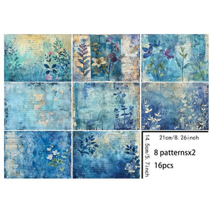 Feuille de Scrapbooking Bleu