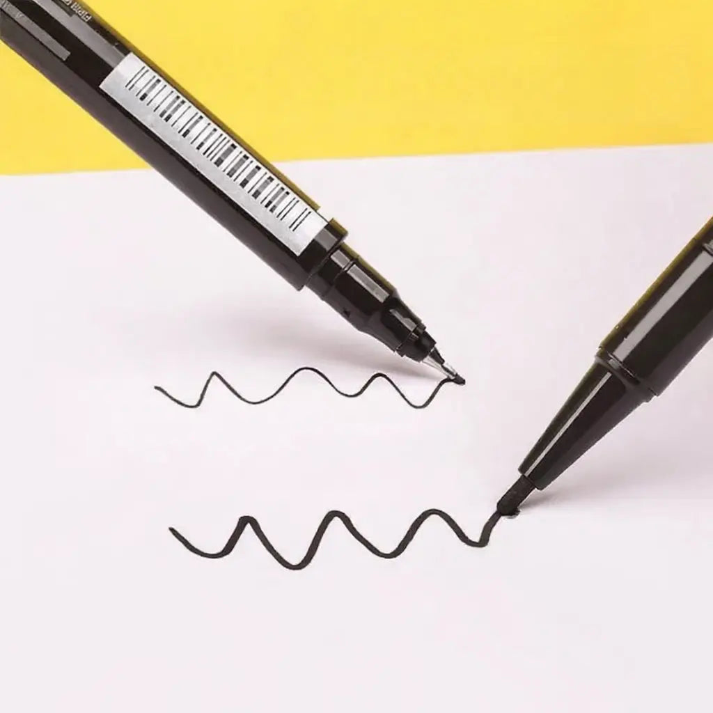 Feutres noirs pour calligraphie et tracé créatif