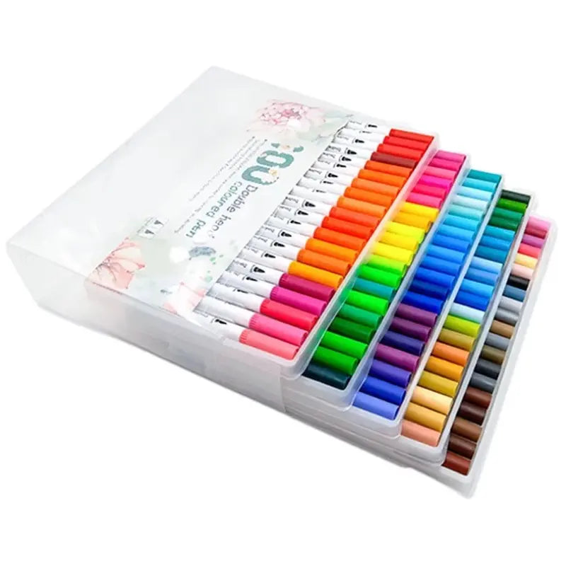 Crayon Feutre Double Pointe 100 couleurs