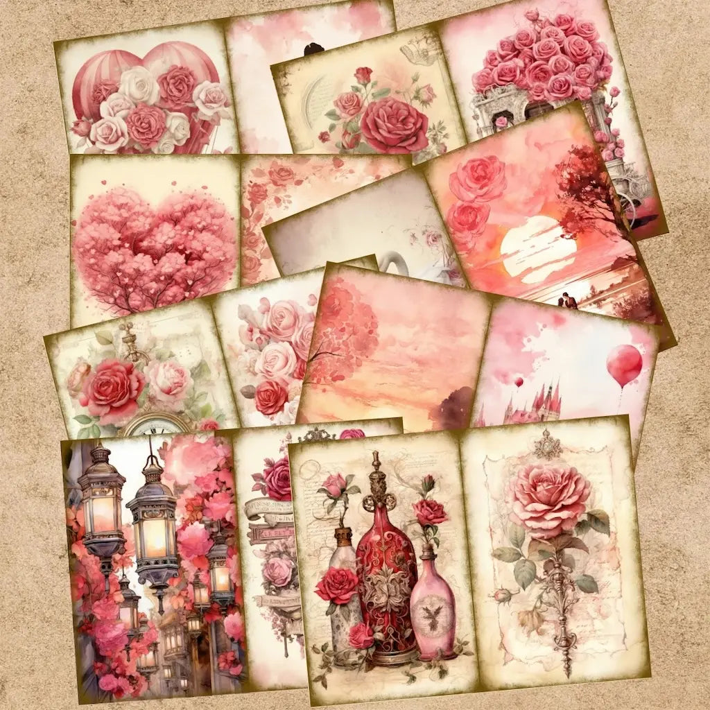 Papier Scrapbook Amour