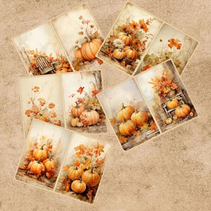 Papier Scrapbook Citrouille