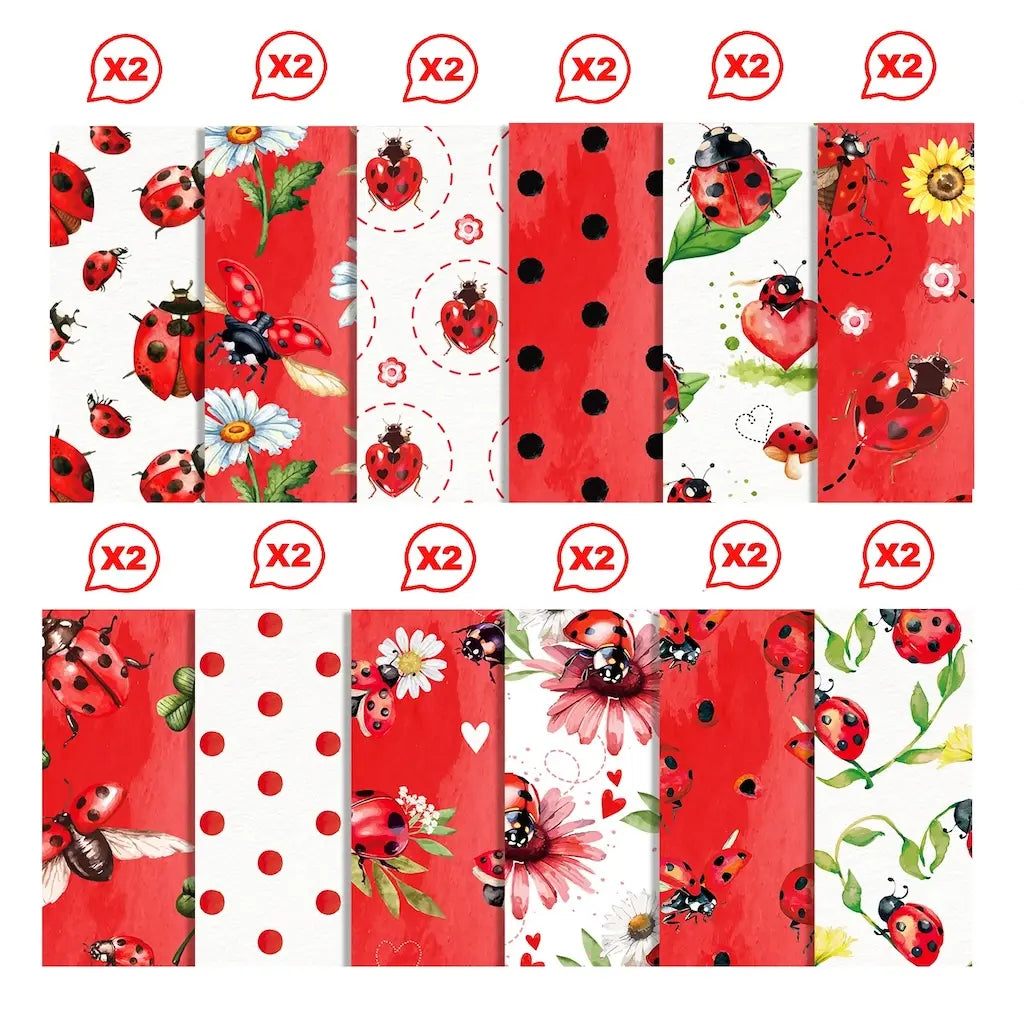 Papier Scrapbook Coccinelle