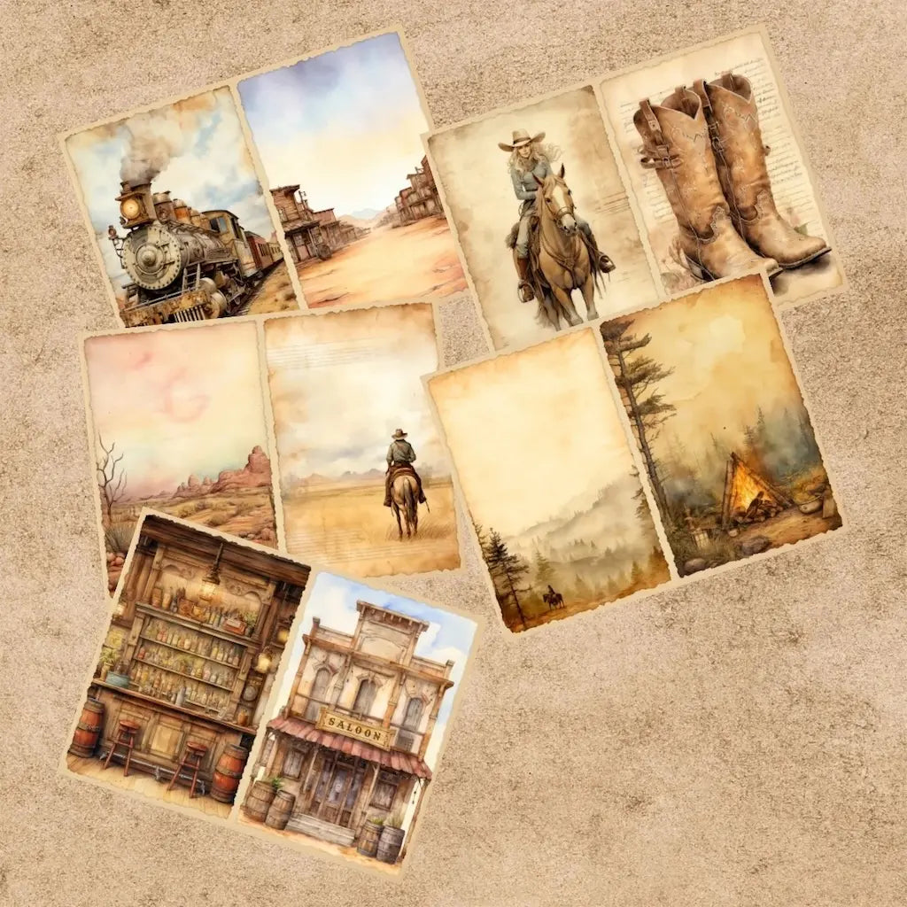 Papier Scrapbook Cowboy