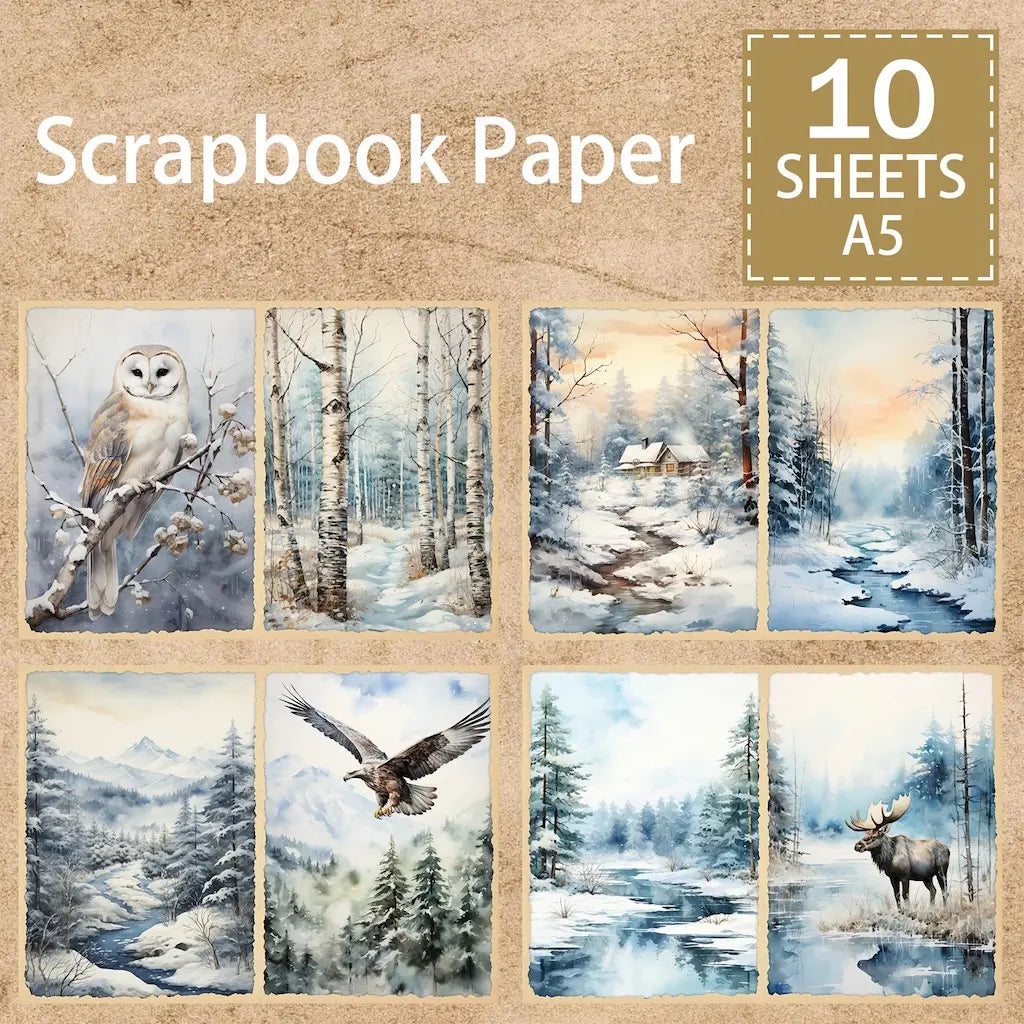 Papier Scrapbook Hiver